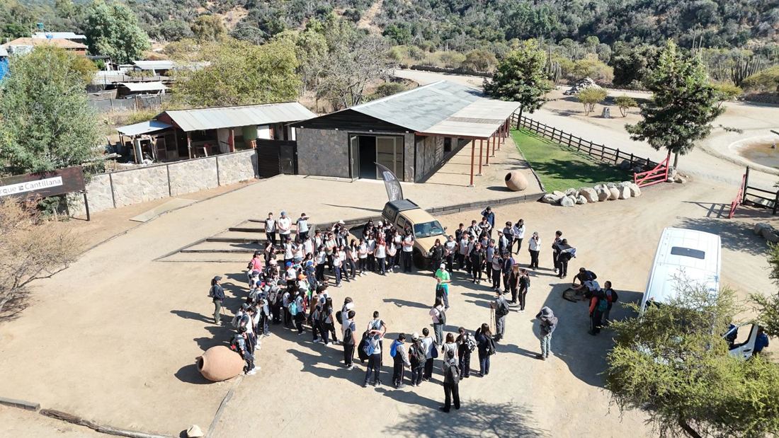 Visita de un colegio al parque